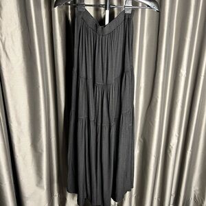 Elegant Black Tiered Maxi Dress